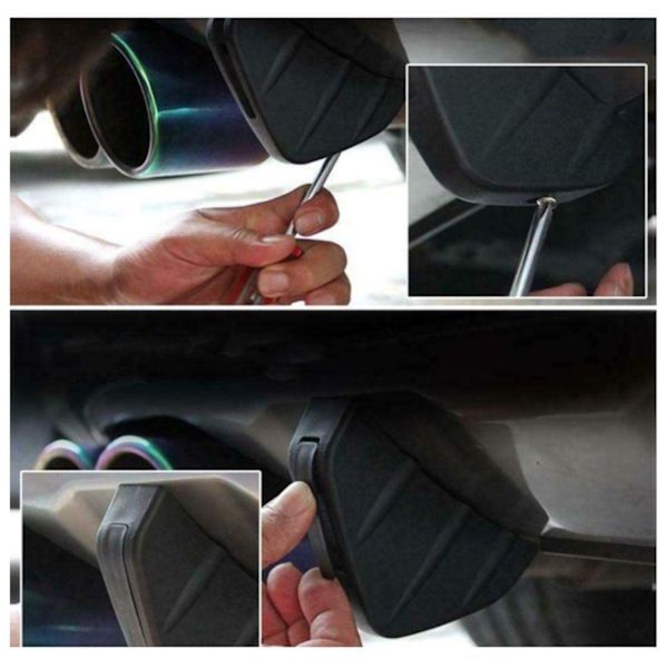 Universal Bagagerums Spoiler Hajfin Hale Nedre Bumper Lip Diffuser Splitter med Spænde Sort