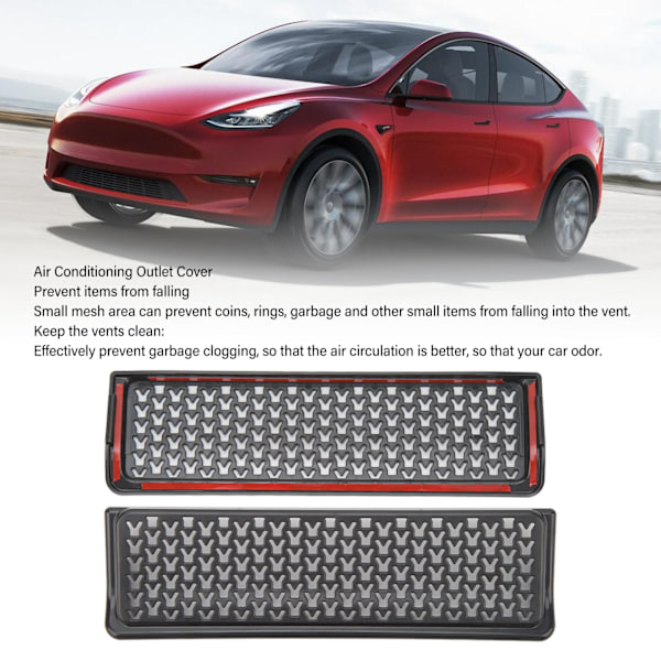 1 par Luftkondisjonsutløpsdeksel Undersete Luftventildeksel Erstatning for Tesla Model Y