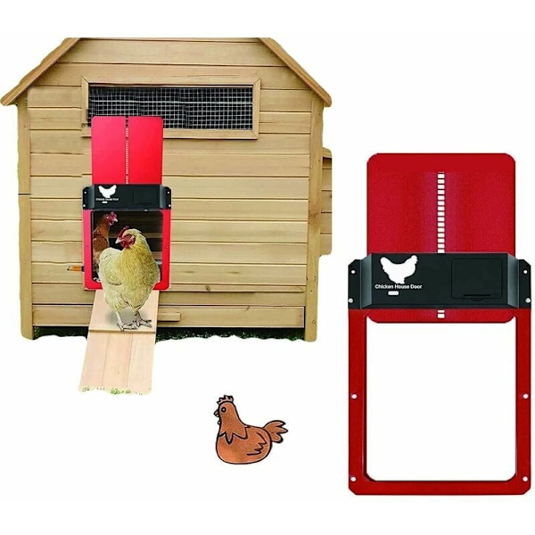Hönshus, Lätt Att Rengöra & Rymlig Design, Robust Konstruktion Med Ecoflex-Material För En Hållbar Utomhuslösning, 35 X 24 X 3.7 Cm, Röd