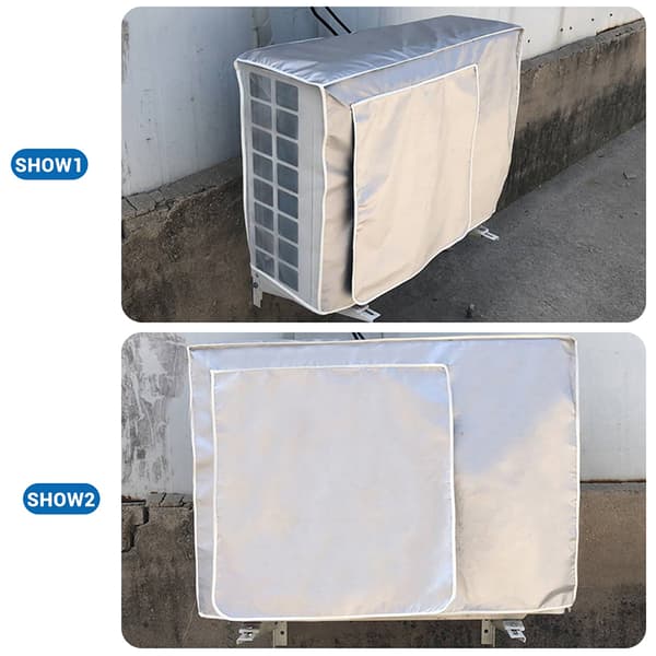 Vädersäkert luftkonditioneringsskydd för utomhusenhet, solskydd ventilationshål luftkonditioneringsskydd för AC-system, rostskydd och
