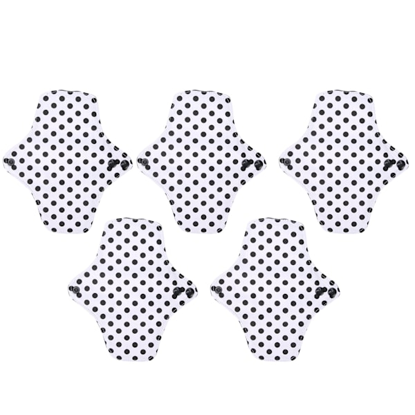 5 stk Kvinnelige Sanitærbind Bomulls Gjenbrukbare Lekkasjesikre Vaskbare Gravide Kvinne Menstruasjonsbind 18cm x 21cm