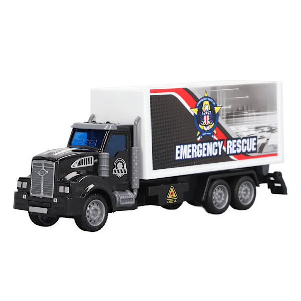 Dragbil Transportbil 1/48 Skala ABS Material Fina Detaljer Levande Utseende Nödsituationstransportbil Leksak Lång Huvudbil
