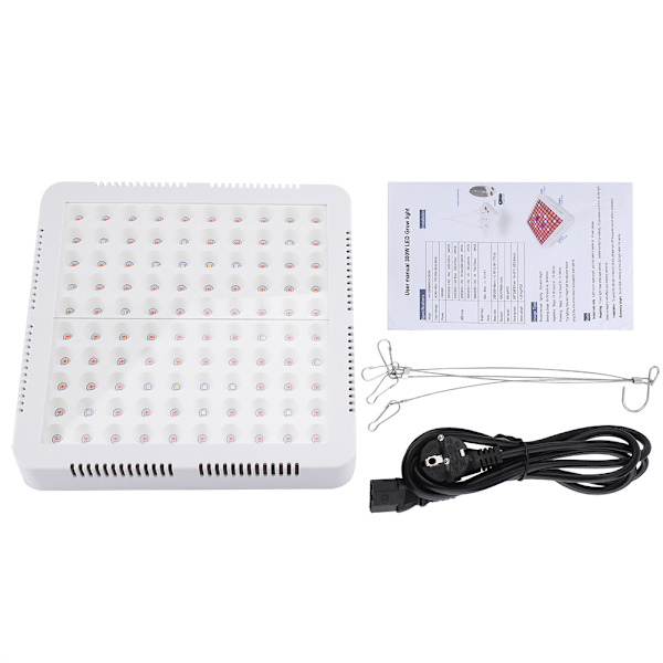 1 stk. 100LED Vækstlys Fuld Spektrum Lampe til Indendørs Drivhuse Planter Blomster EU Stik 220V