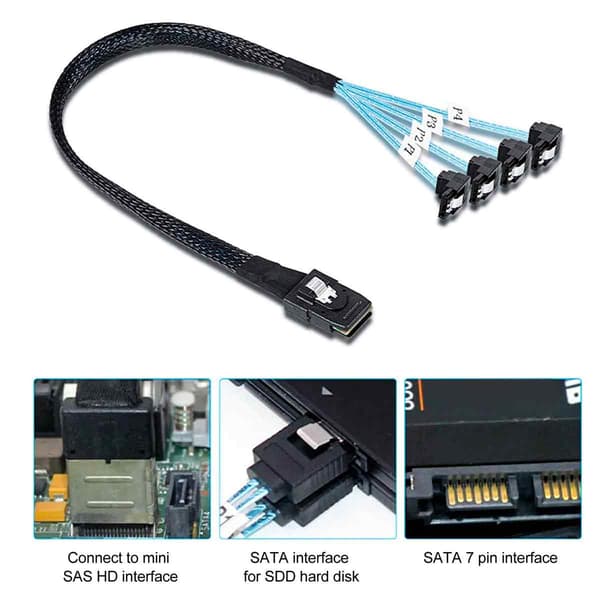 Legacy System Compatibility Cable, Verktøyfri Rack Integrasjon Intern Mini Sas Sff-8087 Til Sff-8087, For Sas Kontroller Kompatibilitet Og Stabil