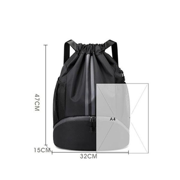 Gym Bag Football Bag Backpack with Drawstring Adjustable