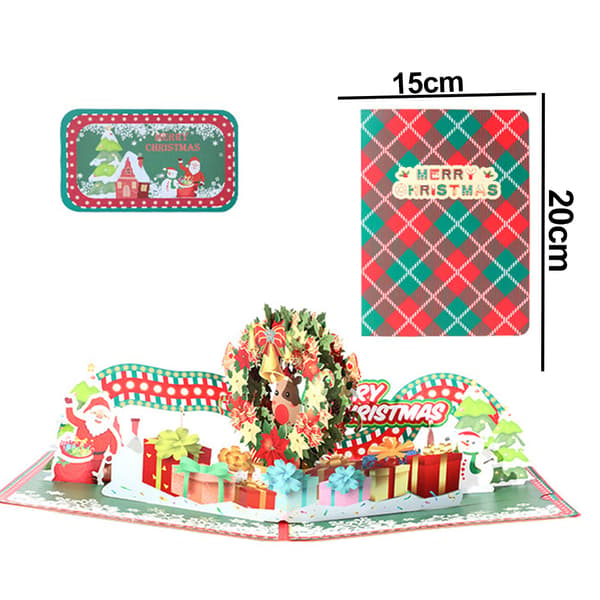 Julhälsningar Pop Up-kort, Julkort, Julkort för barn, 3D-helgkort, Vinterkort Style 6