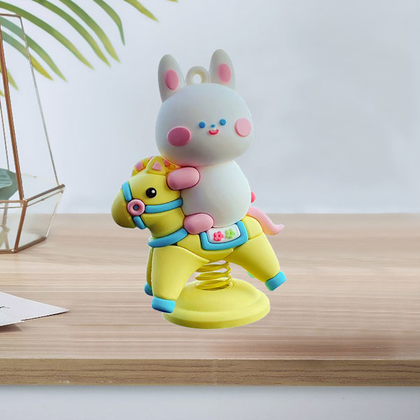 Auton jousikoriste Luovaa Pään Ravistava Koriste Tylikäs Työpöydän Nukkekoriste Hevosen Keinuva Jänis