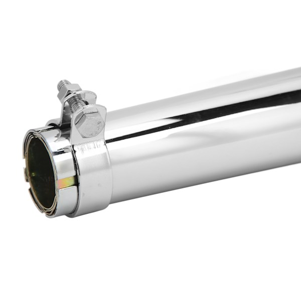 45mm/1.8 tum Motorcykel Avgassrör Universal Modifierat Avgassrör med Universal Glidande Fäste Silver