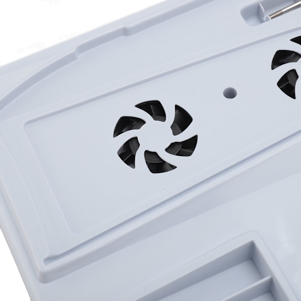 Laddstation för Handkontroller med Kylfläkt för PS5 Slim Multifunktionellt Dubbelt Laddningsställ med 6 Spelkortsplatser