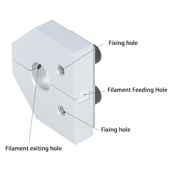 1,75 mm Filament Svetskoppling Aluminiumlegering Filamentfogare för PLA ABS PETG PC PP Silver