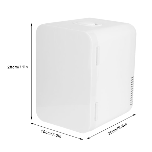 8L Bærbar Køle- og Varme Mini Køleskab til Hjemmet og Bil, Dobbelt Brug, Madopbevaring, Opvarmning, UK Stik 220V