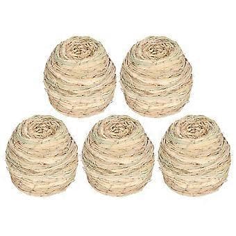 5 st/set 12 cm halm-simuleringsfågelhäckningsplatsdekoration papegojodlingshus