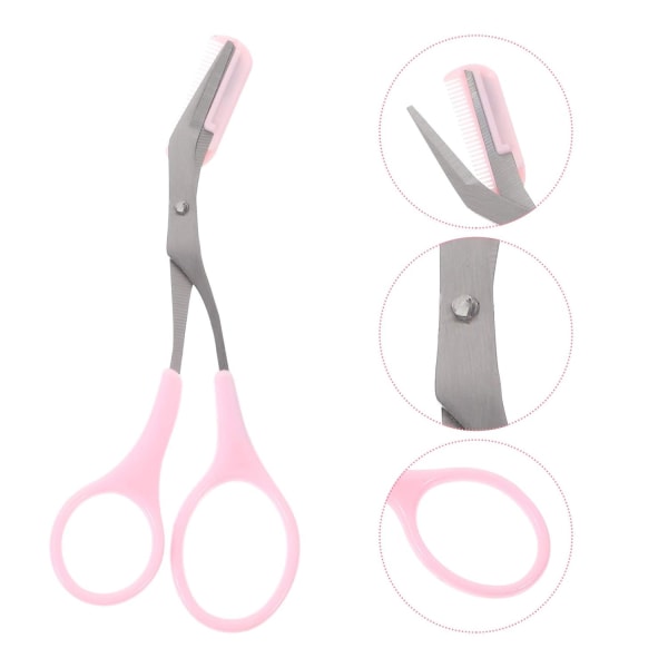 Eyebrow Scissors with Comb Eyebrow Trimmer Scissors Stainless Steel Eyebrow Scissor Makeup Tools Hair Trimmer,2Pcs