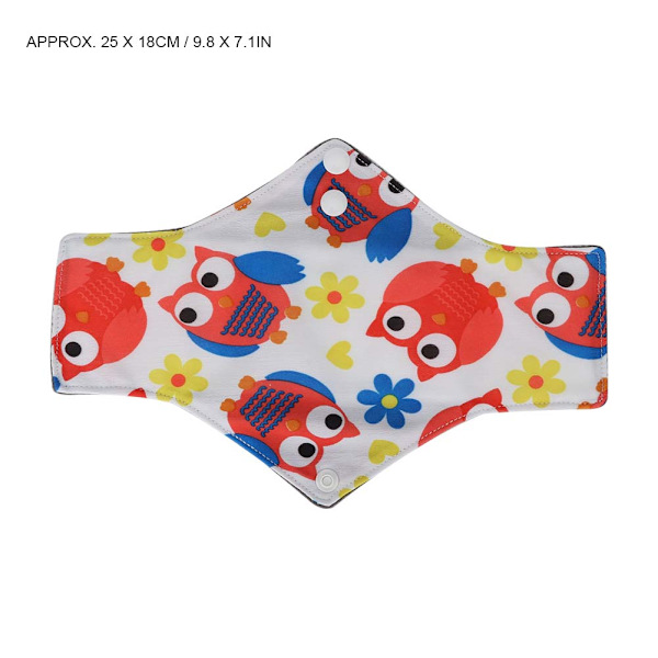 Myk Vaskbar Klut Mens Pad Gjenbrukbar Kull Bambus Sanitærbind Pad 25 x 18cmA109
