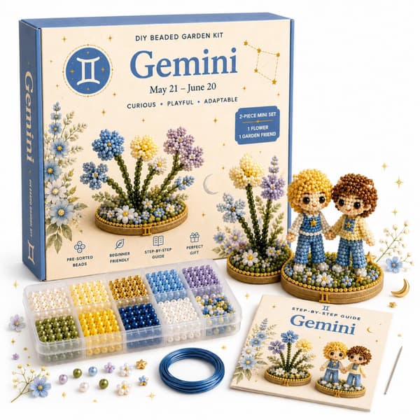 12 horoskooppimerkin tee-se-itse helmipuutarhasarja - Kaksonen (tee-se-itse askartelusarja) Gemini