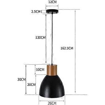 Industriel loftslampe E27 Retro Metal Pendel til Soveværelse Stue Sort - Sort PAGNE