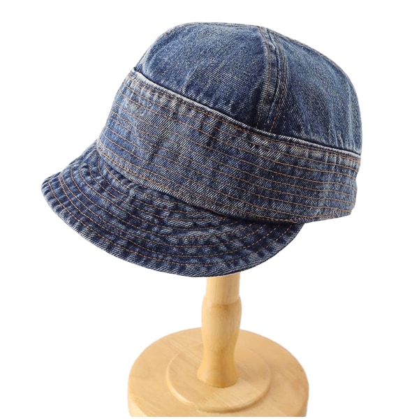 Denim Bucket Hat, Damhattar för kvinnor, Kvinnors Newsboy Caps Beret Hat