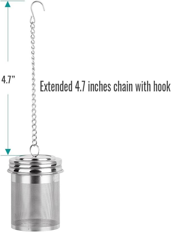 2-pakning te-infuser, tesil av ekstra finmasket, 18/8 rustfritt stål
