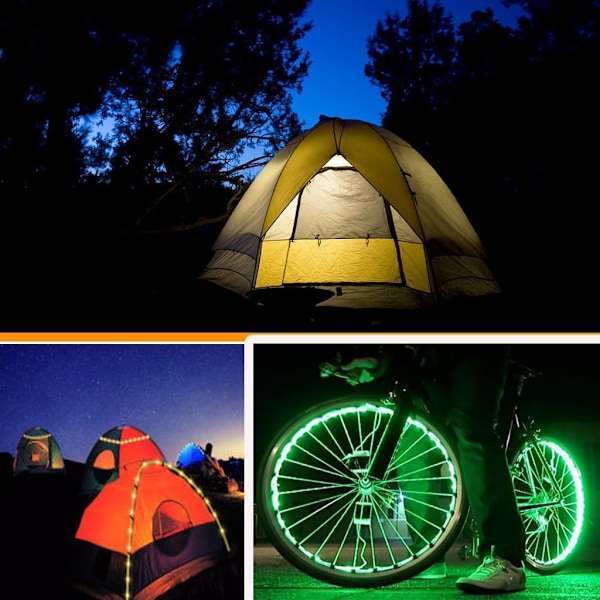Dekorativa batteridrivna LED-strip-lampor, flexibel LED-strip med 24-knappars fjärrkontroll för DIY inomhus- och utomhusdekoration