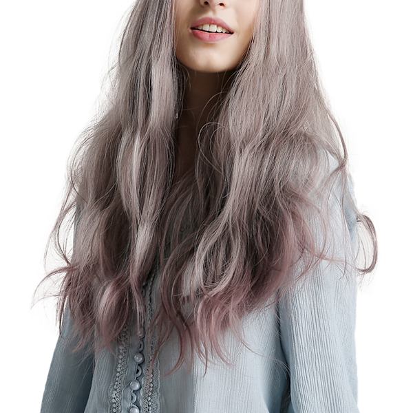 Lang Krøllet Paryk Justerbar Lige Pande Ombre Paryk Varmebestandig Kvinder Cosplay Paryk LC227-2