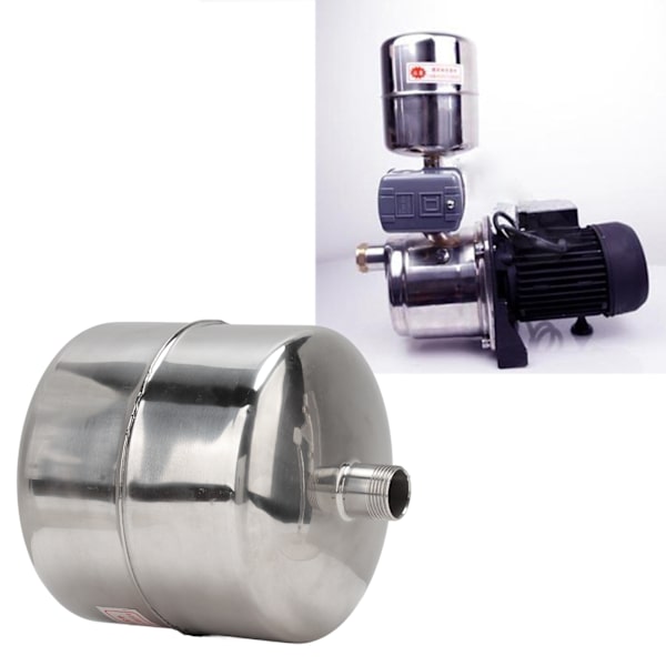 Trykkbrytertank for pumpe, rustfritt stål, korrosjonsbestandig, hjem tilbehør, 4L