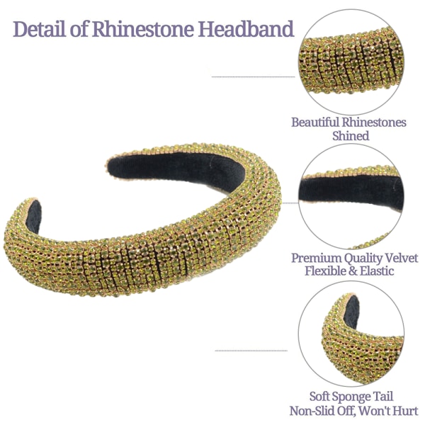 Rhinestone Crystal Diamond pandebånd til kvinder Moderigtigt