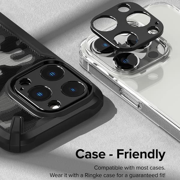 [2-pak] Beskyttelsesglas til linse af hærdet glas til iPhone 13 Pro Max - Sort