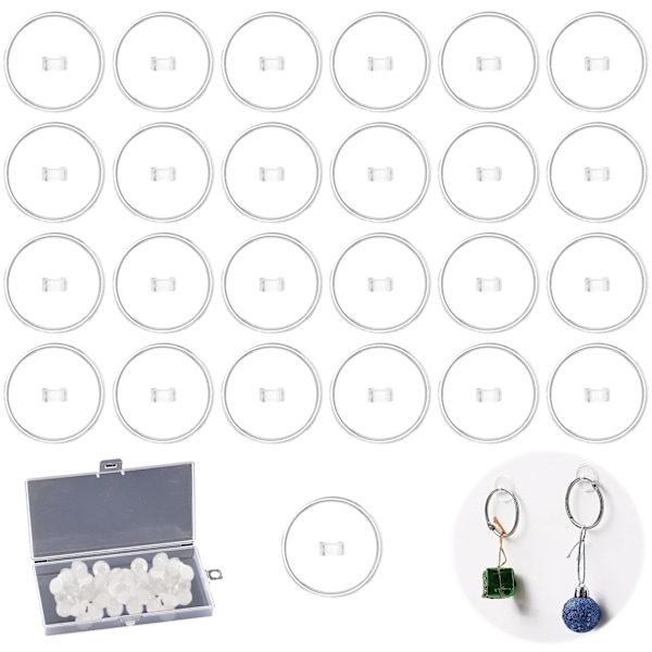 Självhäftande Runda Krokar, Genomskinliga Takfästen för Mångsidiga Hängningslösningar, Transparent PVC-Design för Minimalistisk Inredning (25 ST)