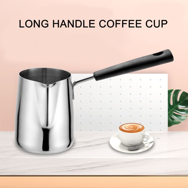 Tålig Turkisk Kaffekanna i Rostfritt Stål, Spetsig Design Förbättrar Hällprecision och Stil, Mångsidig Användning Passar Kaffebryggning till DIY