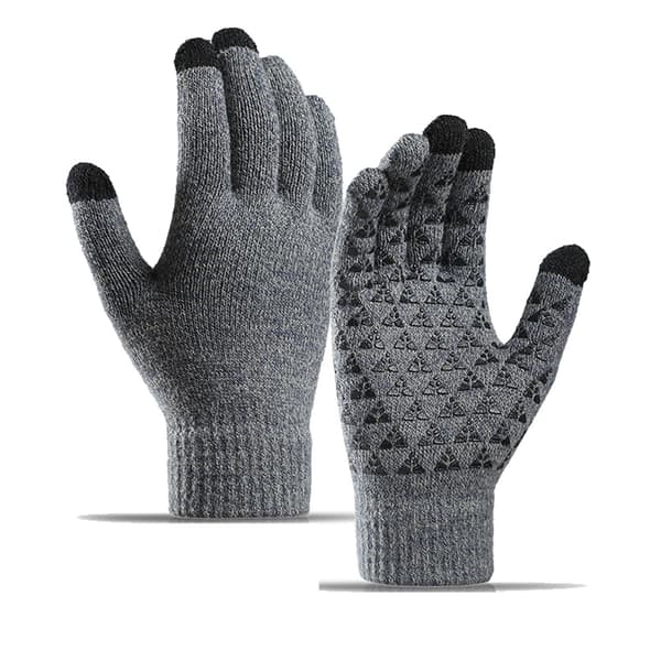Pekskärmsskydd varma ullhandskar grey