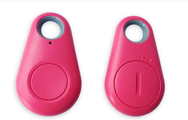 2 stk (lyserød farve) Mini Bluetooth Tracker Taske Pung Nøgle Kæledyr Anti-tabt