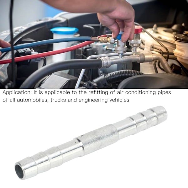 50 stk. Airconditionsslange Barb Fitting Aluminium Universal Høj Styrke Kølemiddel Slange Barb Connector 3/8in