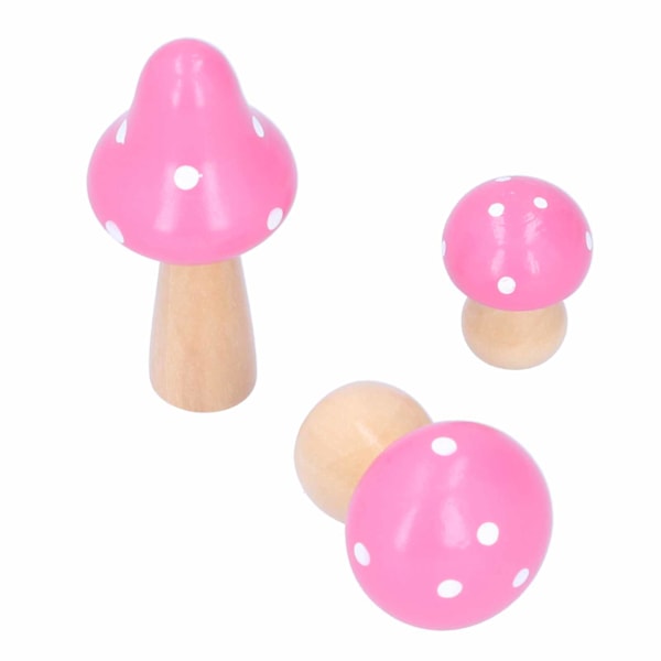 Träsvampar Sagoträdgårdstillbehör, Realistisk Form Ljus Färgdesign För Sovrum Studierum Dekor, 3st/Set Miniatyrfigurer Hög Kvalitet