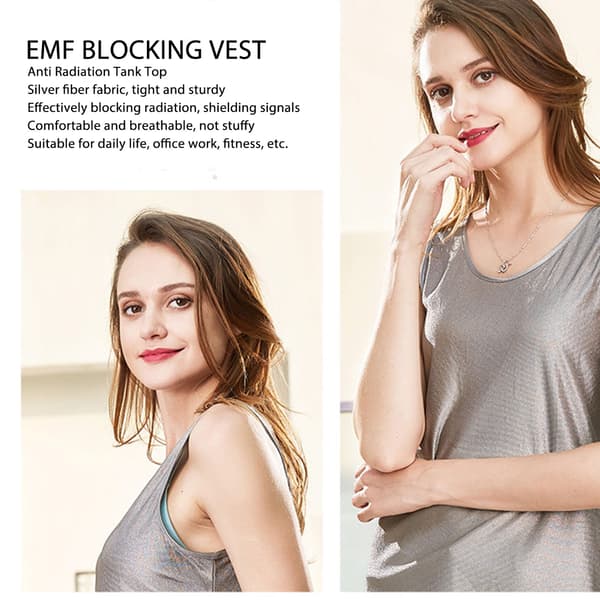 EMF-suojavaate hihaton T-paita mukava EMF-suoja pipo neule miehille naisille M