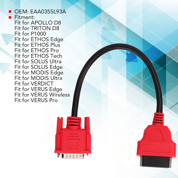 OBD2-OBD1 -kaapeliadapteri EAA0355L93A Diagnostiikkaskannerikaapeli APOLLO D8:lle