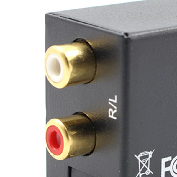 Koaksial Digital til Analog Konverter, Digital Optisk til Analog Lydkonverter, Konverterer SPDIF Digital Lyd til RCA Analog Output med Høj Kvalitet