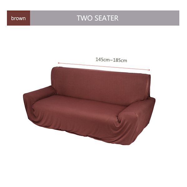 Sofa Betræk Stof Settee Beskytter Slipcover Vaskbar To-Sæders Kaffe 145~185cm