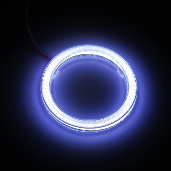 1 pari Auto Halo Renkaat Angel Eye COB Sirut Päävalot DRL LED Moottoripyörälle Autolle 80mm