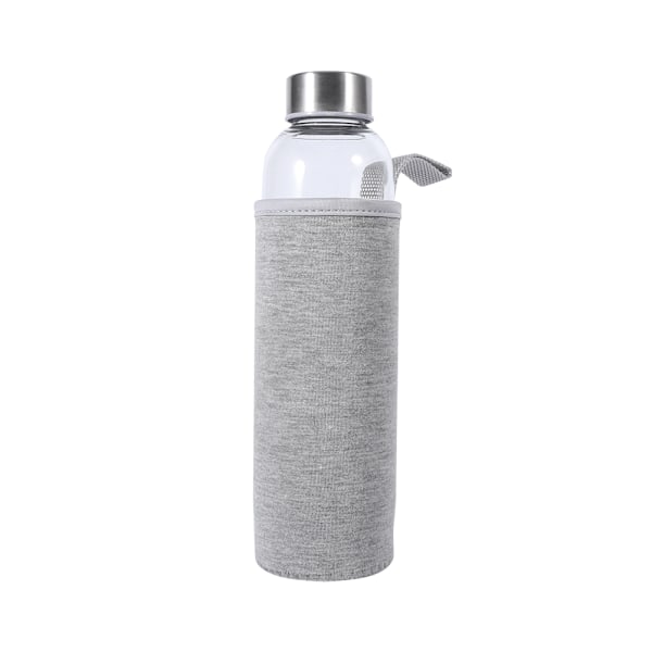 550 ml:n vesilasipullo urheiluun ja matkalle, teesuodattimella ja kannella, harmaa