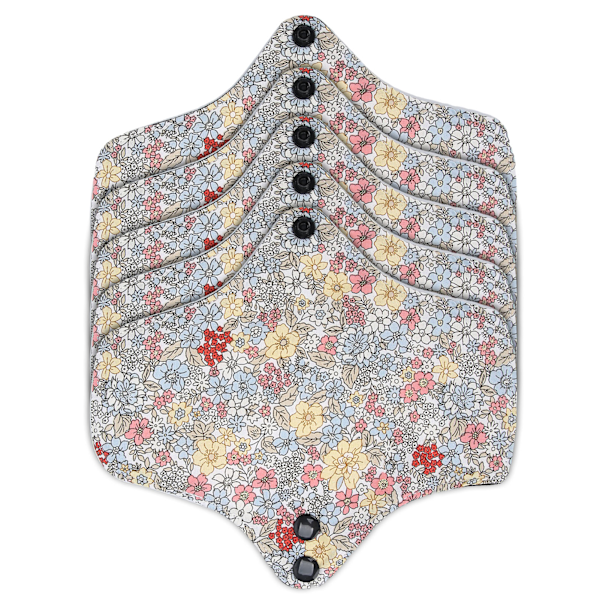 5-pack Dammskydd för Kvinnor, Återanvändbara, Tvättsbara, Menstruationsbindor, Dammskydd, Storlek L, 20 x 29,5 cm