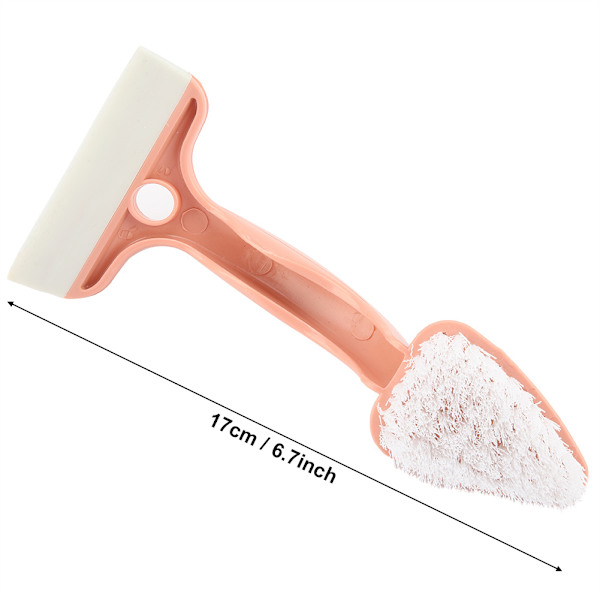 2-i-1 Plastrengöringsborste & Squeegee för Badrum, Kök, Vägg, Fönster (Rosa)