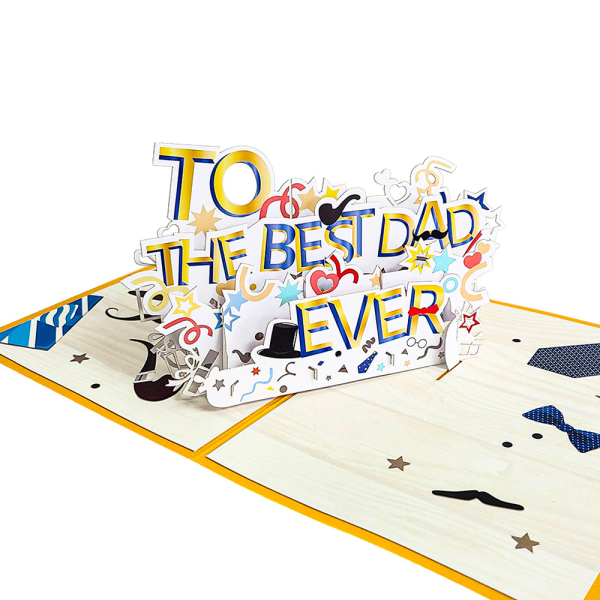 Fars dag kort Pop Up, 3D Fathers lykønskningskort, Pop Up