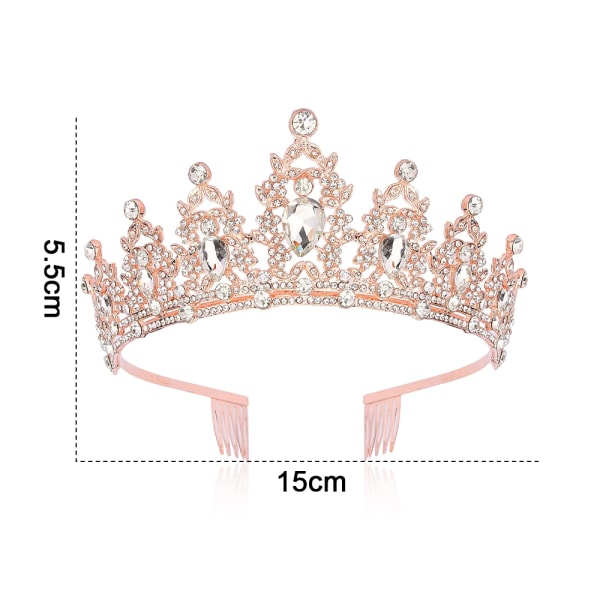 Crystal Crowns and Tiaras with Comb for Girl or Women Birthday C