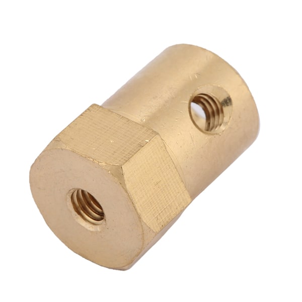4 stk Messing Forlenget Aksel Hex Kobling Kobling Motortilkobling (6mm)