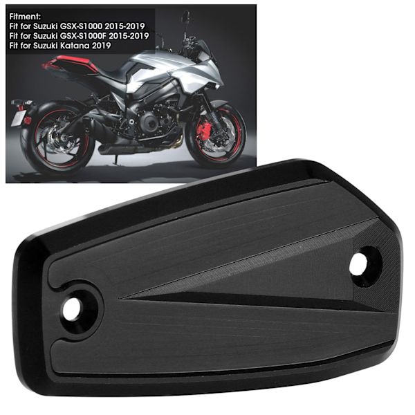 Forreste Bremsvæskebeholderdæksel til Suzuki Katana GSX-S1000/GSX-S1000F (Sort)