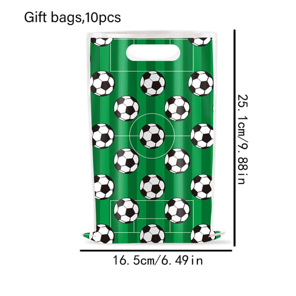 10-pack presentpåsar för fotbolls-VM, dekorationer för fotbolls-VM-fest