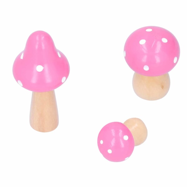 Träsvampar Sagoträdgårdstillbehör, Realistisk Form Ljus Färgdesign För Sovrum Studierum Dekor, 3st/Set Miniatyrfigurer Hög Kvalitet