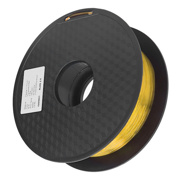 TPU Filament 1,75 mm 1KG Bundt Clog Free Fleksibel til FDM 3D Printer Forbrugsvarer Klar Gul
