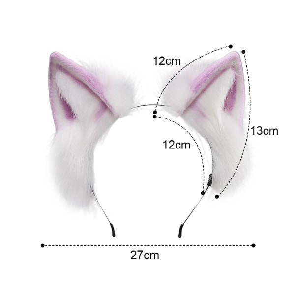 Cat Fox Faux Fur Ears Pannebånd Søt Halloween Fancy Dress Handma