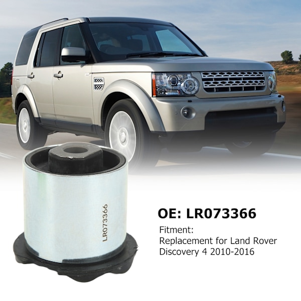 Eturipäällysteen alempi vipuvarren pusla LR073366, korvaa Land Rover Discovery 4 2010‑2016